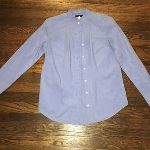 J. Crew ruffled button down shirt
